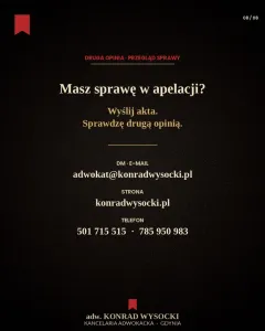 Przegrana w I instancji to nie wyrok ostateczny — apelacja i druga opinia