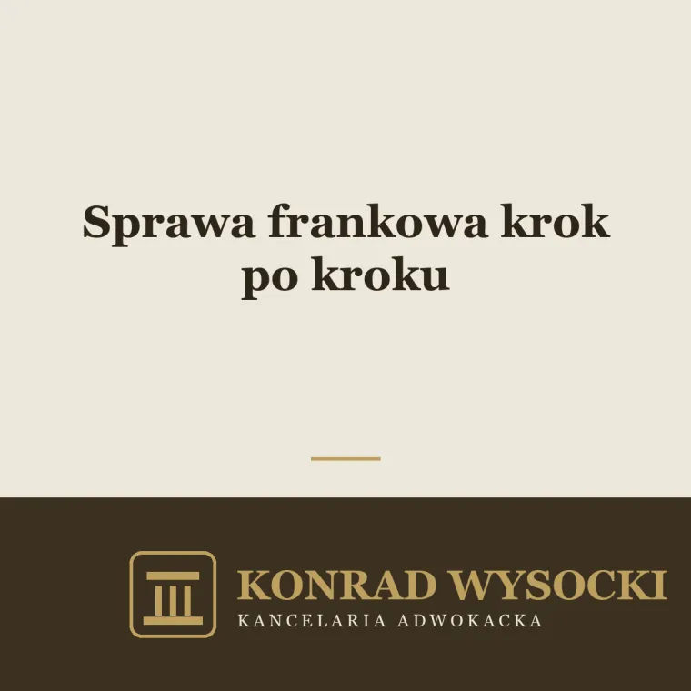 Sprawa frankowa — etapy postępowania krok po kroku